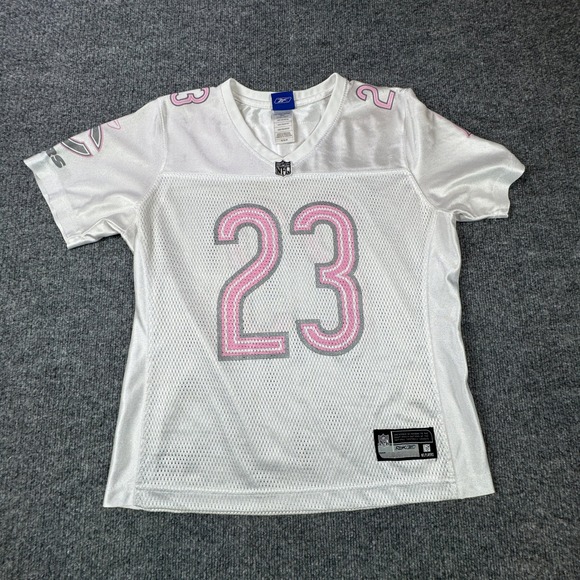 Reebok Tops - Devin Hester 23 Chicago Bears Reebok Womens Medium White Pink NFL Jersey